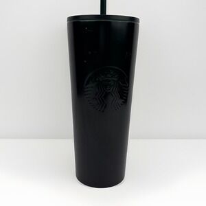 Starbucks Dark Green Black Gradient‎ Ombré 24 oz Tumbler Cup With Straw